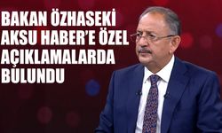 Bakan Özhaseki  Aksu Haber’e Özel Açıklamalarda Bulundu.