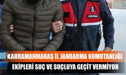 Kahramanmaraş İl Jandarma Komutanlığı Ekipleri Suç Ve Suçluya Geçit Vermiyor