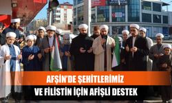 Afşin’de Şehitlerimiz Ve Filistin İçin Afişli Destek