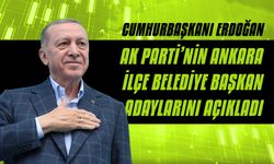 Cumhurbaşkanı Erdoğan, AK Parti’nin Ankara ilçe belediye başkan adaylarını açıkladı