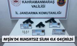 Afşin’de ruhsatsız silah ele geçirildi 