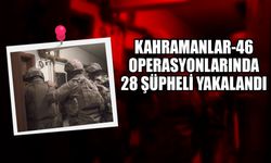 Kahramanlar-46 Operasyonlarında 28 Şüpheli Yakalandı