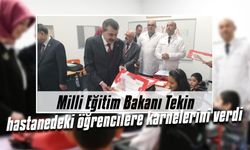 Milli Eğitim Bakanı Tekin, hastanedeki öğrencilere karnelerini verdi