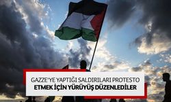 Gazze'ye yaptığı saldırıları protesto etmek için yürüyüş düzenlediler