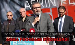 Kocaeli ve Düzce'de deprem şehitleri için anma programı düzenlendi