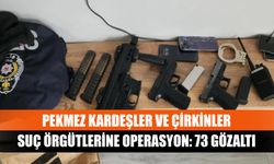 Pekmez kardeşler ve Çirkinler suç örgütlerine operasyon: 73 gözaltı