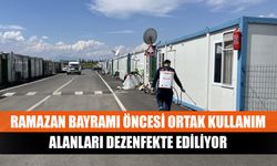 Ramazan Bayramı Öncesi Ortak Kullanım Alanları Dezenfekte Ediliyor