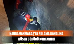 Kahramanmaraş'ta Sulama Kanalına Düşen Sürücü Kurtarıldı