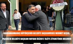 Kahramanmaraş Büyükşehir Belediye Başkanvekili Mehmet Beşen, Pazarcık Belediye Başkanı Haydar İkizer’e Taziye Ziyaretind
