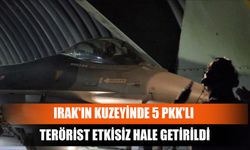 Irak'ın Kuzeyinde 5 Pkk'lı Terörist Etkisiz Hale Getirildi