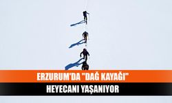 Erzurum'da "dağ kayağı" heyecanı yaşanıyor