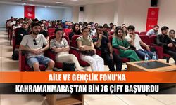 Aile Ve Gençlik Fonu'na Kahramanmaraş'tan bin 76 çift başvurdu