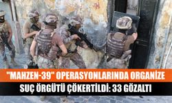 "Mahzen-39" operasyonlarında organize suç örgütü çökertildi: 33 gözaltı