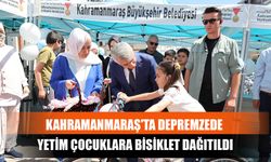 Kahramanmaraş'ta Depremzede Yetim Çocuklara Bisiklet Dağıtıldı