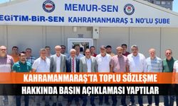 Kahramanmaraş'ta toplu sözleşme hakkında basın açıklaması yaptılar