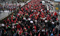 Ankara'da Gazze'ye destek yürüyüşü