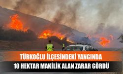 Türkoğlu İlçesindeki Yangında 10 Hektar Makilik Alan Zarar Gördü