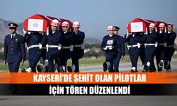 Kayseri'de şehit olan pilotlar için tören düzenlendi