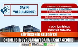 Büyükşehir Belediyesi önemli bir uygulamayı daha hayata geçirdi