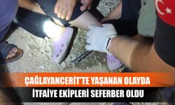 Çağlayancerit’te Yaşanan Olayda İtfaiye Ekipleri Seferber Oldu