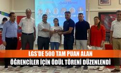 LGS’de 500 tam puan alan öğrenciler için ödül töreni düzenlendi