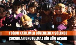 Yoğun katılımla düzenlenen şölende çocuklar unutulmaz bir gün yaşadı