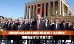 Cumhurbaşkanı Erdoğan Devlet erkanı ile Anıtkabir'i ziyaret etti