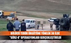 Bölücü terör örgütüne yönelik 36 ilde  "Gürz-8" operasyonları gerçekleştirildi