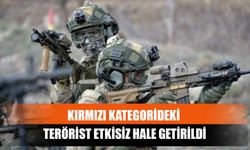 Kırmızı Kategorideki Terörist Etkisiz Hale Getirildi