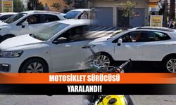 Motosiklet sürücüsü yaralandı!