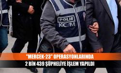 "Mercek-23" operasyonlarında 2 bin 439 şüpheliye işlem yapıldı