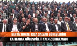 Bertiz boyalı kısa şalvar güreşlerine katılarak güreşçileri yalnız bırakmadı