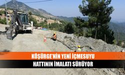 Köşürge’nin Yeni İçmesuyu Hattının İmalatı Sürüyor