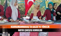 Kahramanmaraş'ta Gazze'ye yönelik hayır çarşısı kuruldu