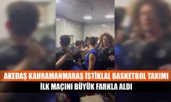 Akedaş Kahramanmaraş İstiklal Basketbol takımı ilk maçını büyük farkla aldı