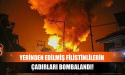 Yerinden Edilmiş Filistinlilerin Çadırları Bombalandı!