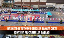 Basketbol Tutkunu Gençler Sahaya Çıktı, Kıyasıya Mücadeleler Başladı