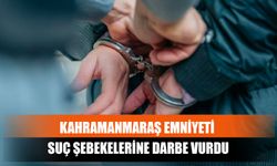 Kahramanmaraş Emniyeti Suç Şebekelerine Darbe Vurdu