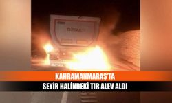 Kahramanmaraş’ta seyir halindeki tır alev aldı