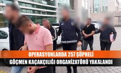 Operasyonlarda 257 şüpheli göçmen kaçakçılığı organizatörü yakalandı