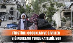 Filistinli Çocuklar Ve Siviller Sığındıkları Yerde Katlediliyor