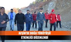 Afşin'de Doğa Yürüyüşü Etkinliği Düzenlendi