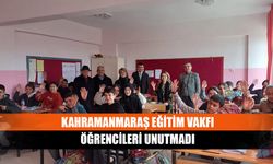 Kahramanmaraş Eğitim Vakfı öğrencileri unutmadı