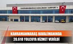 Kahramanmaraş Havalimanında 20.618 Yolcuya Hizmet Verildi