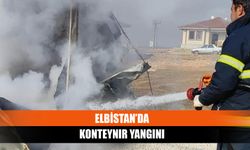 Elbistan’da konteynır yangını