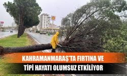 Kahramanmaraş'ta Fırtına ve Tipi Hayatı Olumsuz Etkiliyor