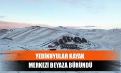 Yedikuyular Kayak Merkezi Beyaza Büründü