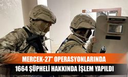 Mercek-27" Operasyonlarında 1664 Şüpheli Hakkında İşlem Yapıldı