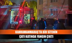 Kahramanmaraş’ta bir sitenin çatı katında yangın çıktı