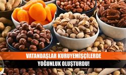 Vatandaşlar kuruyemişçilerde yoğunluk oluşturdu!